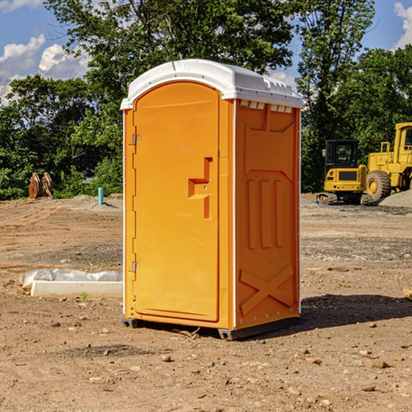 how often are the porta potties cleaned and serviced during a rental period in The Pinery